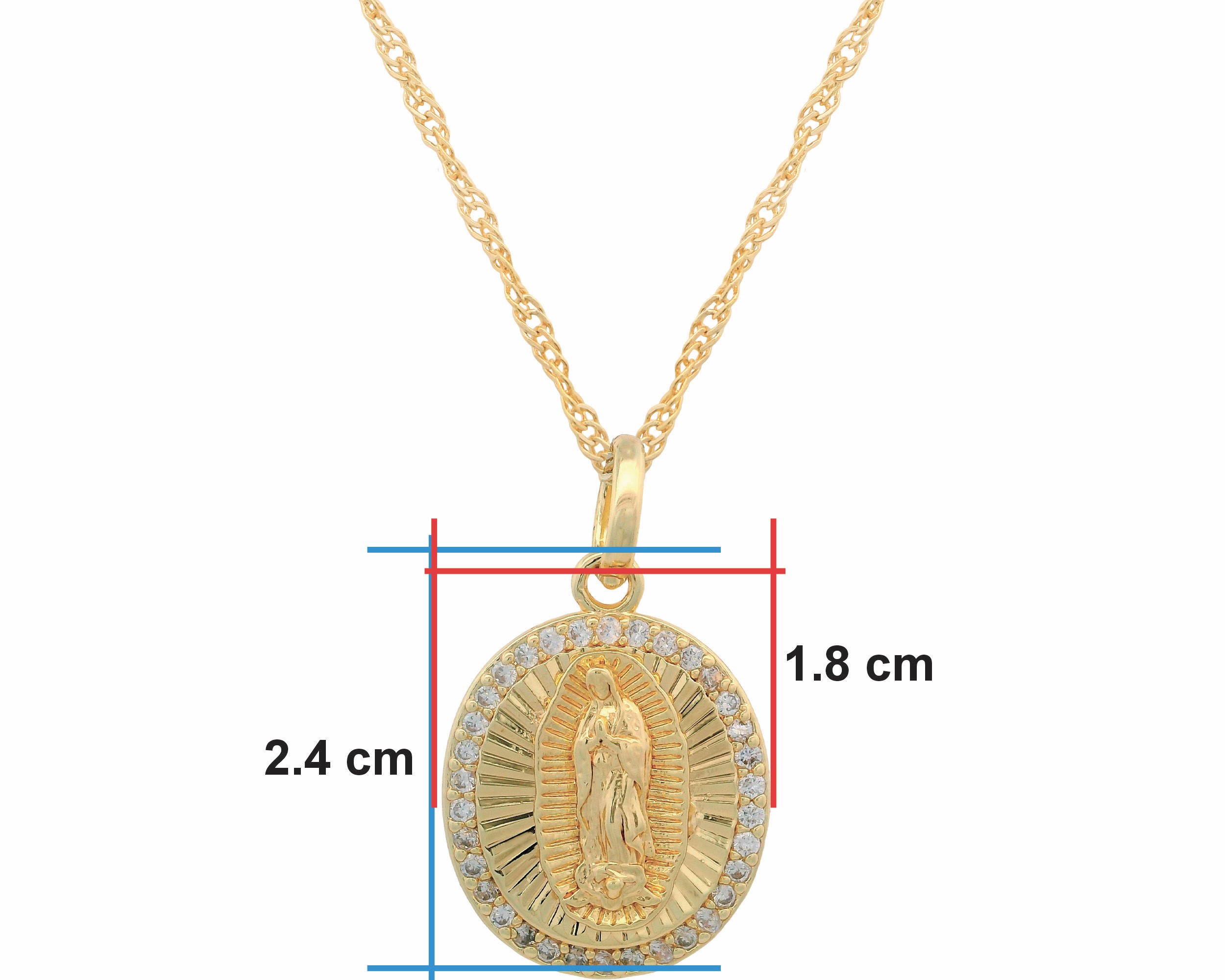 Foto 6 pulgar | Gargantilla Virgen Guadalupe Horoz Ch55 45 cm Chapa 18k