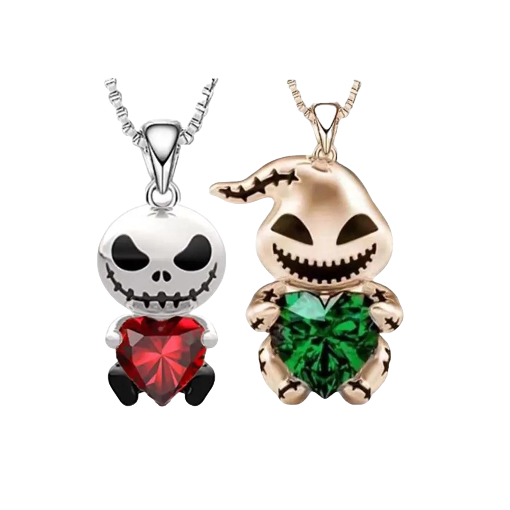 Foto 2 pulgar | Collares Jack Skellington y Oogee Boogie Set Plateado y Dorado