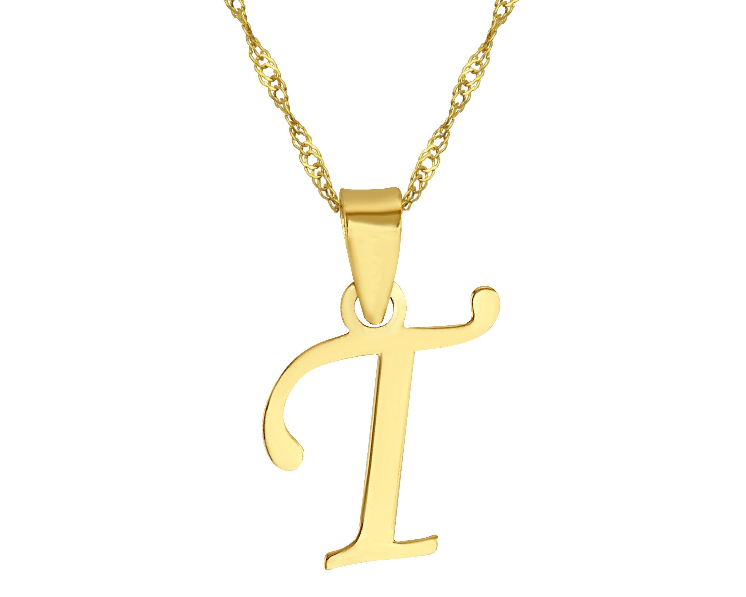 Foto 2 pulgar | Gargantilla Personalizada con Letra ''T'' en Oro 10 k