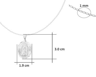 Foto 5 | Gargantilla Guadalupe Oval 45cm Horoz Plata .925 Cp1494