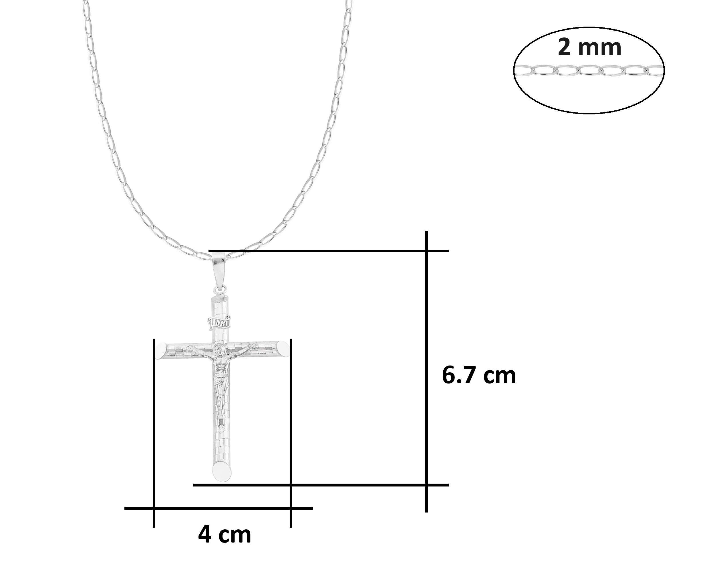 Foto 5 | Gargantilla Cristo Grande 50cm Horoz Plata .925 Cp1478