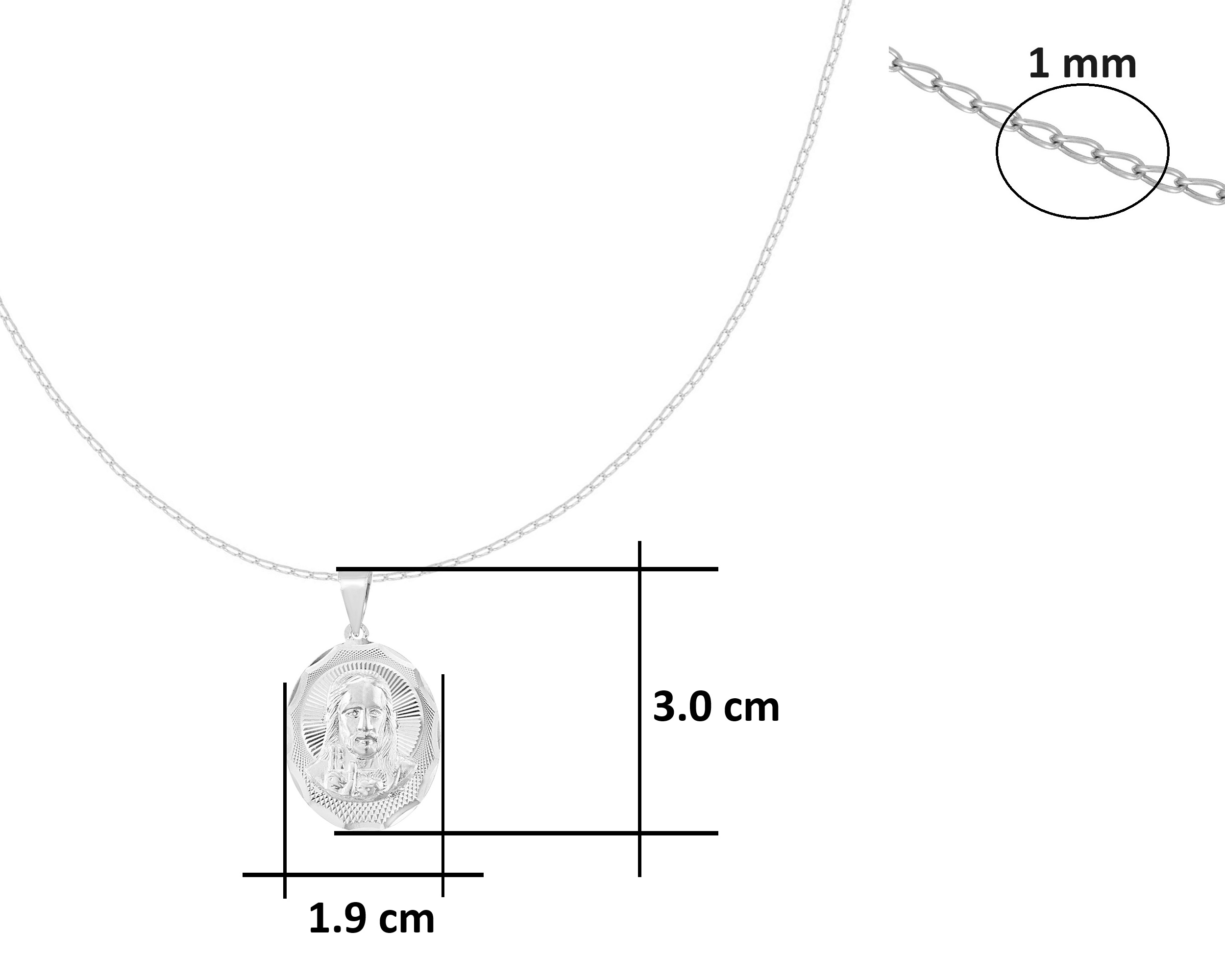 Foto 5 | Gargantilla Sagrado Corazón 45cm Horoz Plata .925 Cp1495