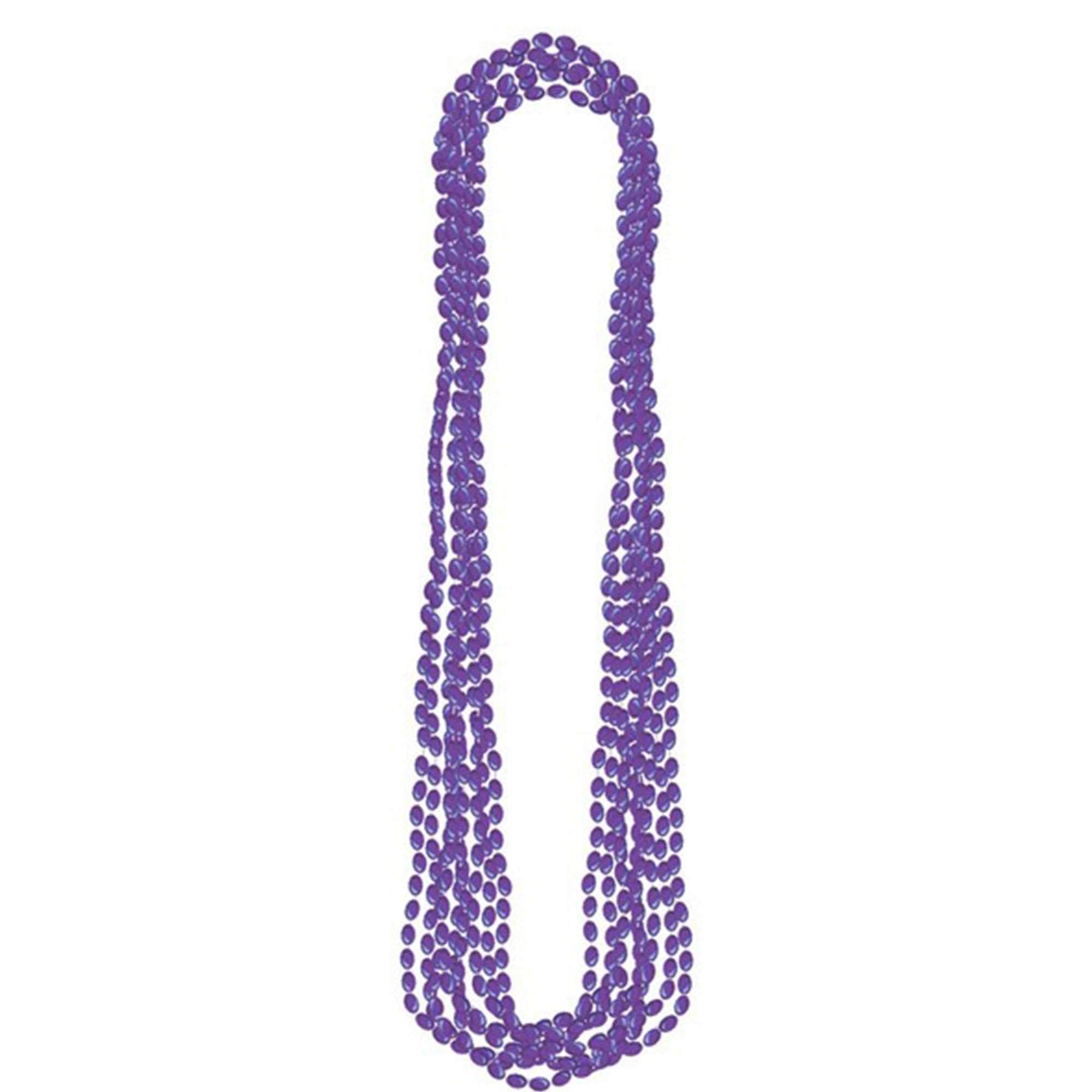 Foto 2 pulgar | Collares De Abalorios Amscan, Color Morado Metalizado, 30 Cm, Paquete De 8 - Venta Internacional.