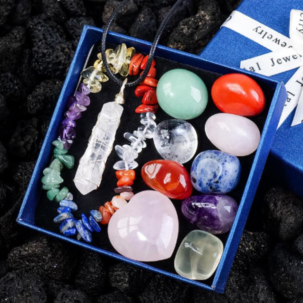 Set De Cristal Sintético De 11 Piezas Para Energía Espiritual - Venta Internacional.