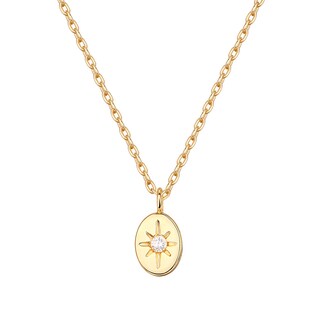 Foto 1 | Collar Pavoi Charm North Star de Plata de Ley Chapada en Oro de 14 Quilates - Venta Internacional