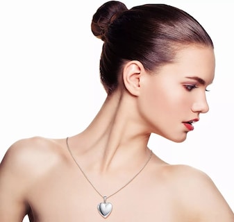 Foto 4 | Collar Con Urna Cenizas Collar De Corazó Inoxidable Plata