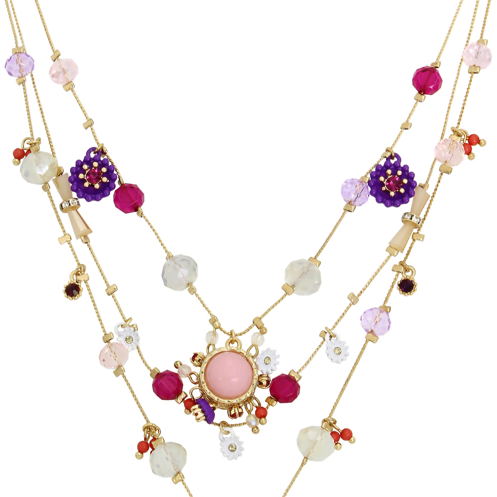 Foto 4 | Collar De Abalorios Tejidos En Forma De Corazón De Betsey Johnson Para Mujer - Venta Internacional.