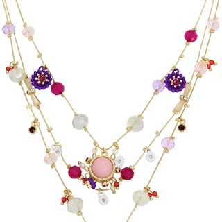 Foto 4 | Collar De Abalorios Tejidos En Forma De Corazón De Betsey Johnson Para Mujer - Venta Internacional.
