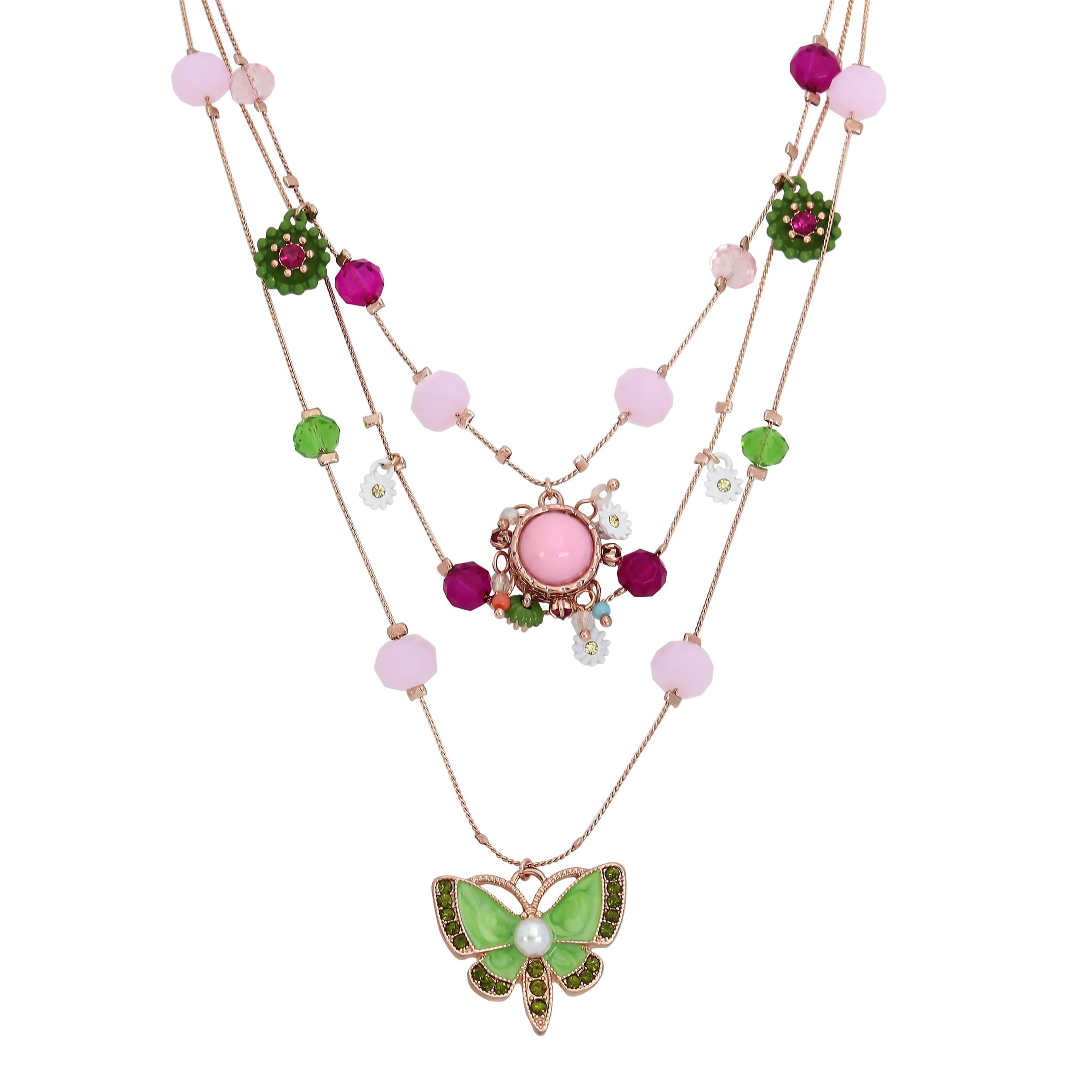 Foto 2 | Collar Betsey Johnson Con Forma De Mariposa En Capas Para Mujer - Venta Internacional.