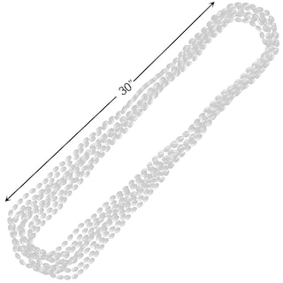 Foto 2 | Collares Amscan Con Cuentas Metálicas Plateadas De 30 Cm, Paquete De 8 - Venta Internacional.