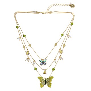 Foto 1 | Collar Betsey Johnson Con Capas De Mariposas Para Mujer - Venta Internacional.