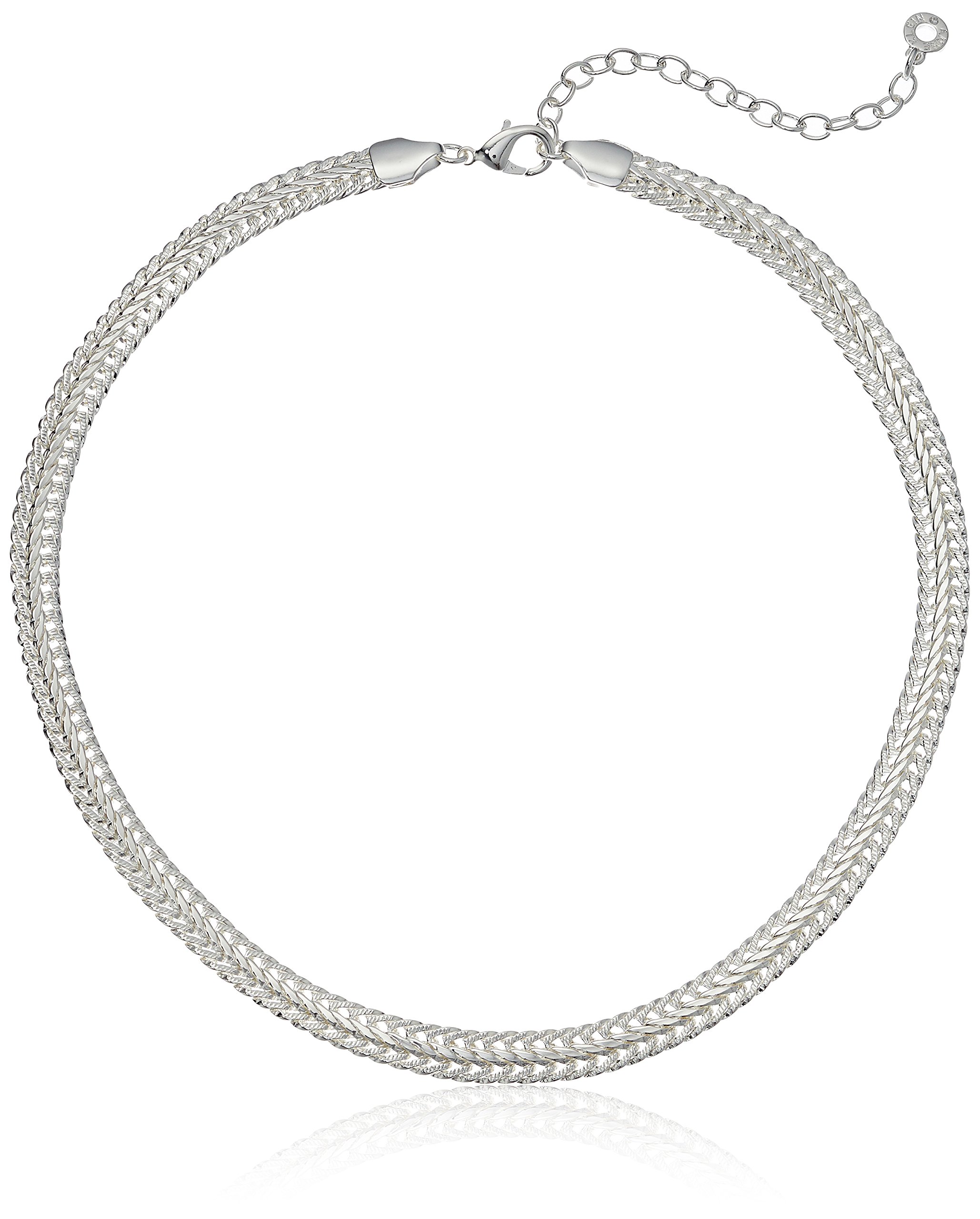 Collar Anne Klein Classics, Cadena Plateada De 17 Cm L Para Mujer - Venta Internacional.