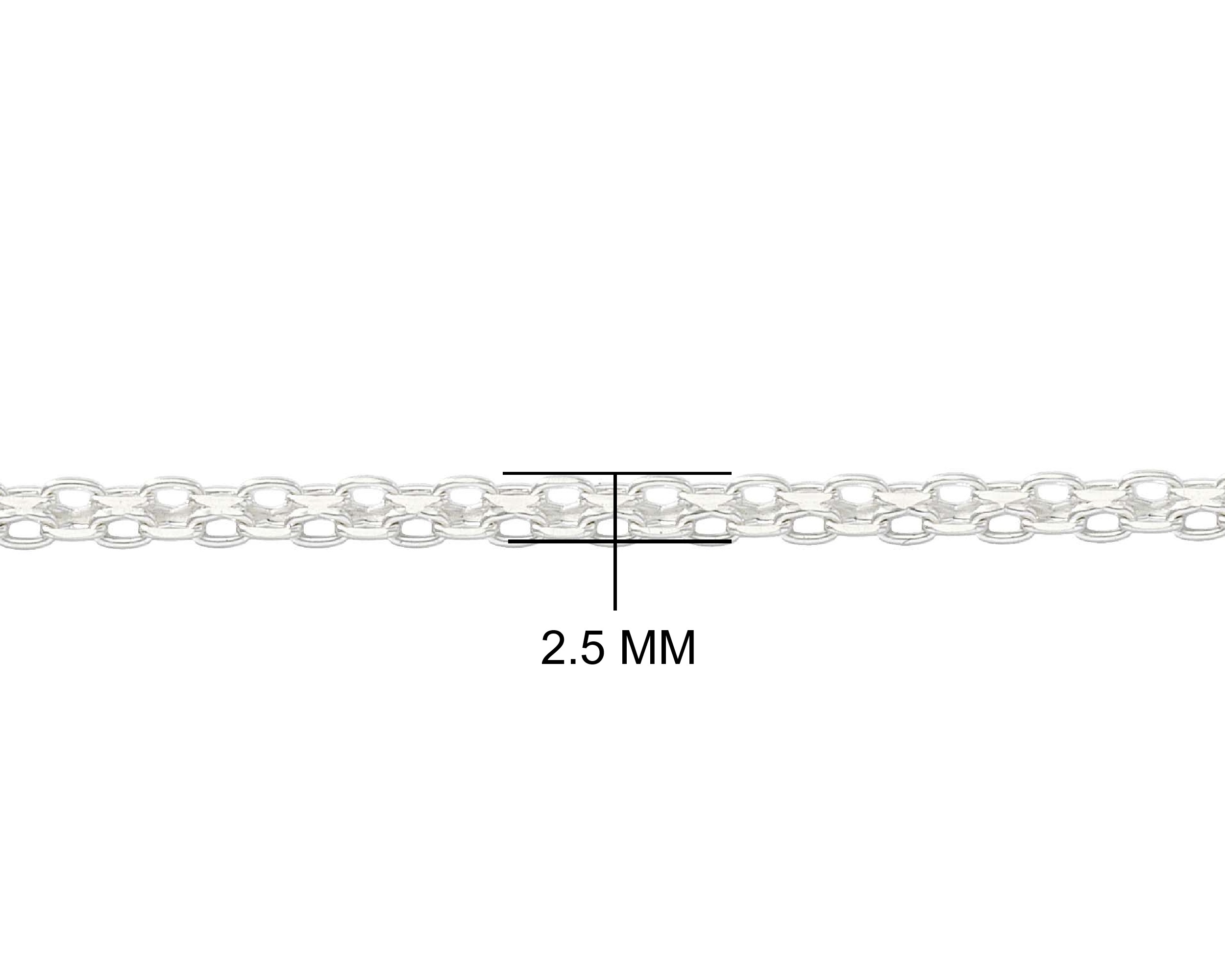 Foto 7 pulgar | Cadena Bismark 45cm Horoz Plata .925 Cp723