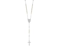 Rosario Joyas Plafer Plateado de Acero Inoxidable