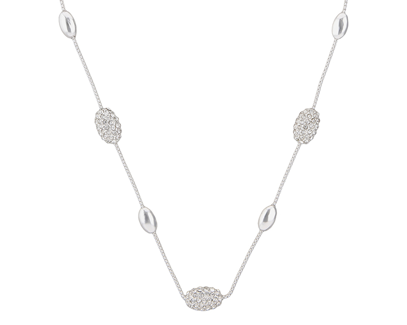 Foto 3 pulgar | Collar Nine West 19n01146 Color Plata Gargantilla