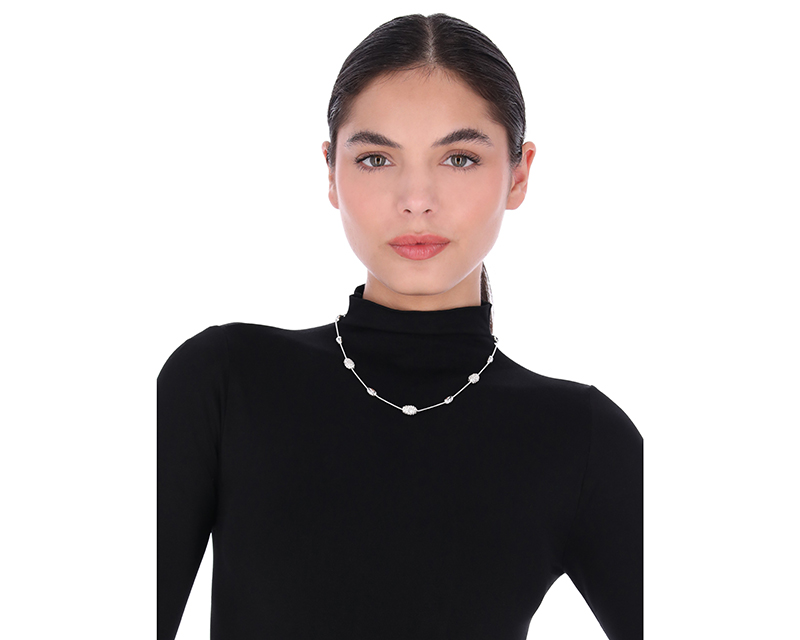 Foto 4 pulgar | Collar Nine West 19n01146 Color Plata Gargantilla
