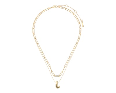 Foto 1 | Collar Nine West 19n01239 Color Dorado Letra L