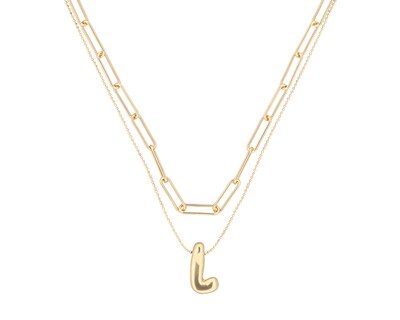 Foto 2 | Collar Nine West 19n01239 Color Dorado Letra L