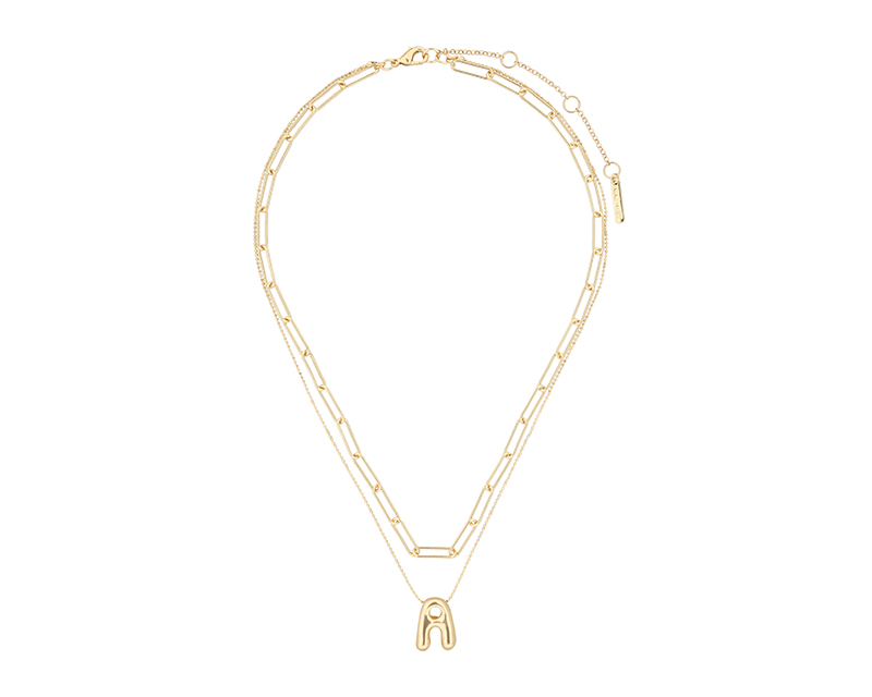 Foto 2 pulgar | Collar Nine West 19n01233 Color Dorado Letra A