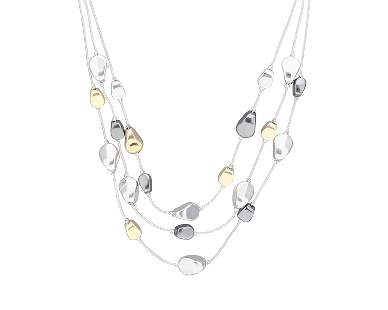 Foto 3 pulgar | Collar Nine West Nw19n01132 Color Plateado Irregular