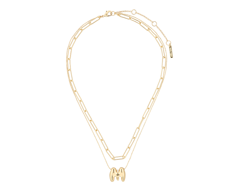 Foto 2 pulgar | Collar Nine West 19n01240 Color Dorado Letra M