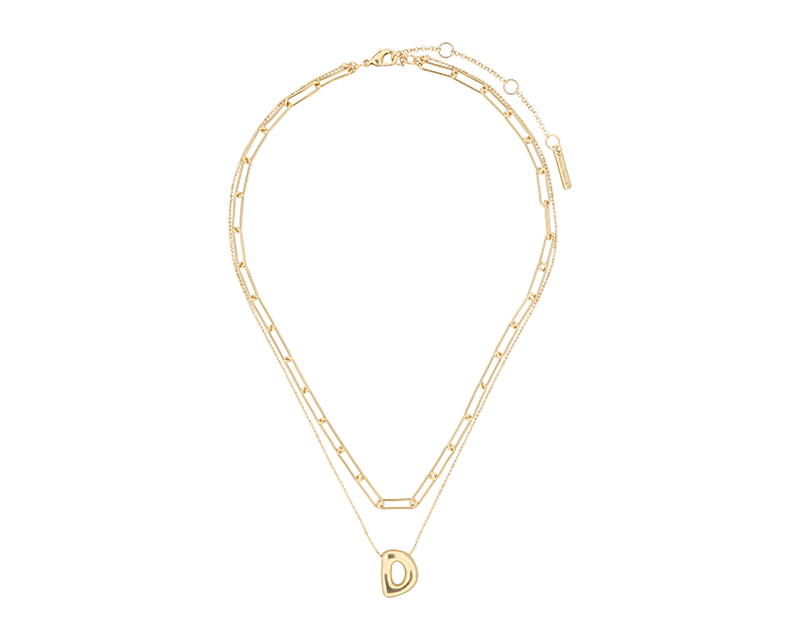 Foto 2 pulgar | Collar Nine West 19n01235 Color Dorado Letra D