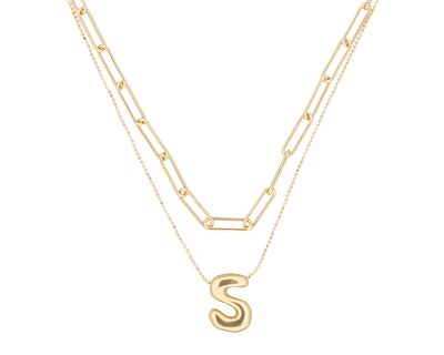 Foto 2 | Collar Nine West 19n01241 Color Dorado Letra S