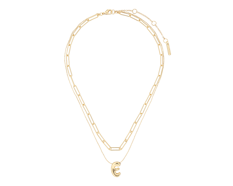Foto 2 pulgar | Collar Nine West Dorado Letra E