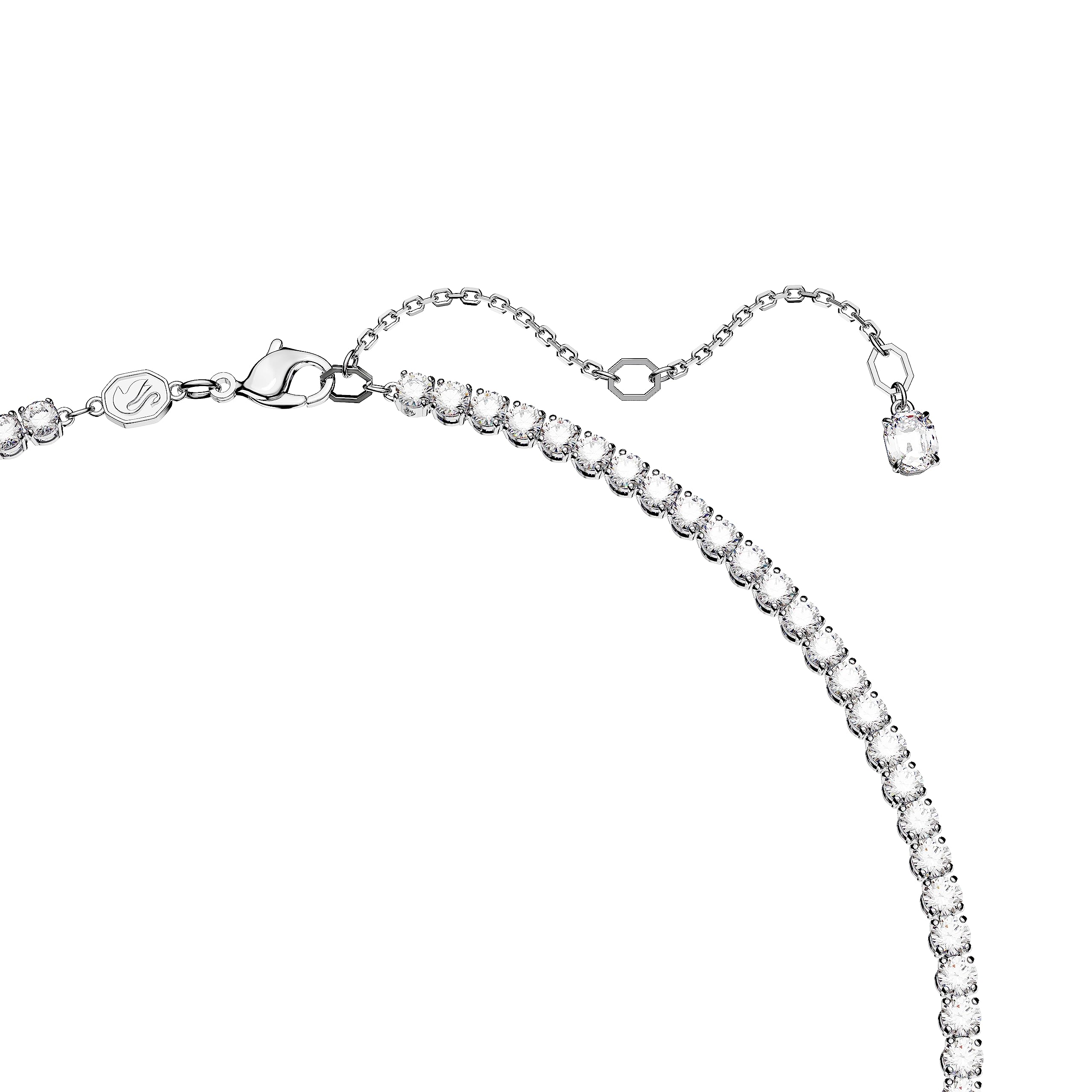 Foto 4 pulgar | Collar Swarovski Matrix Tennis Con Acabado En Rodio Rosa - Venta Internacional.