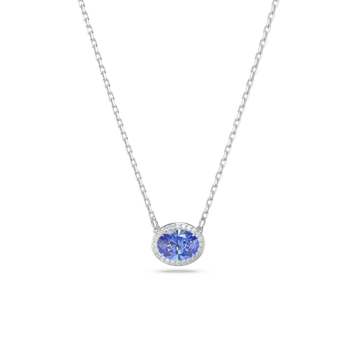 Colgante Swarovski Una Con Piedra Azul De Talla Ovalada - Venta Internacional.