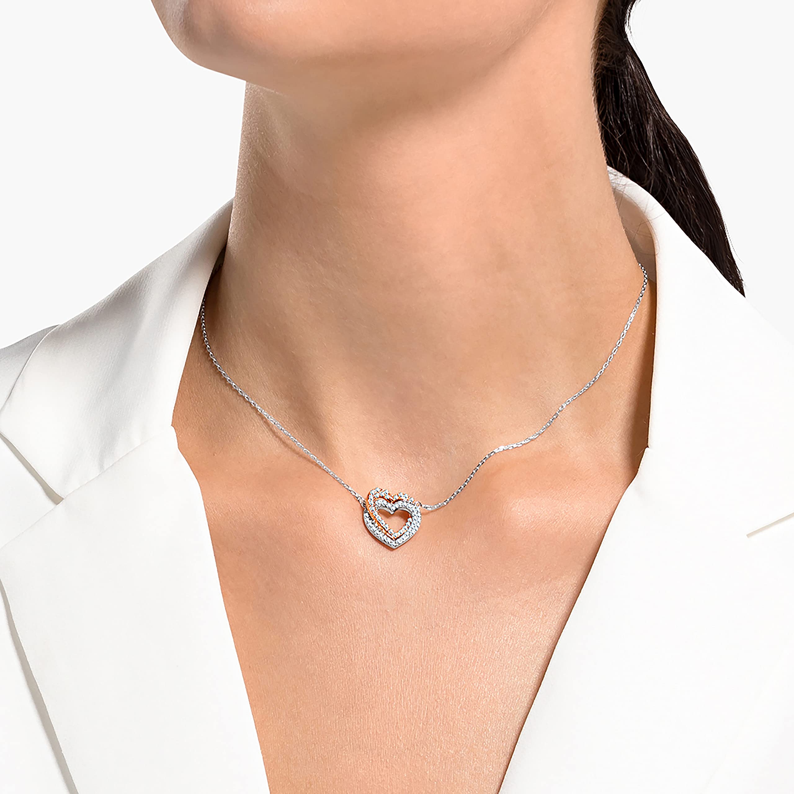 Foto 6 pulgar | Collar Con Colgante De Hipérbola De Swarovski Para Mujer Con Cristal - Venta Internacional.