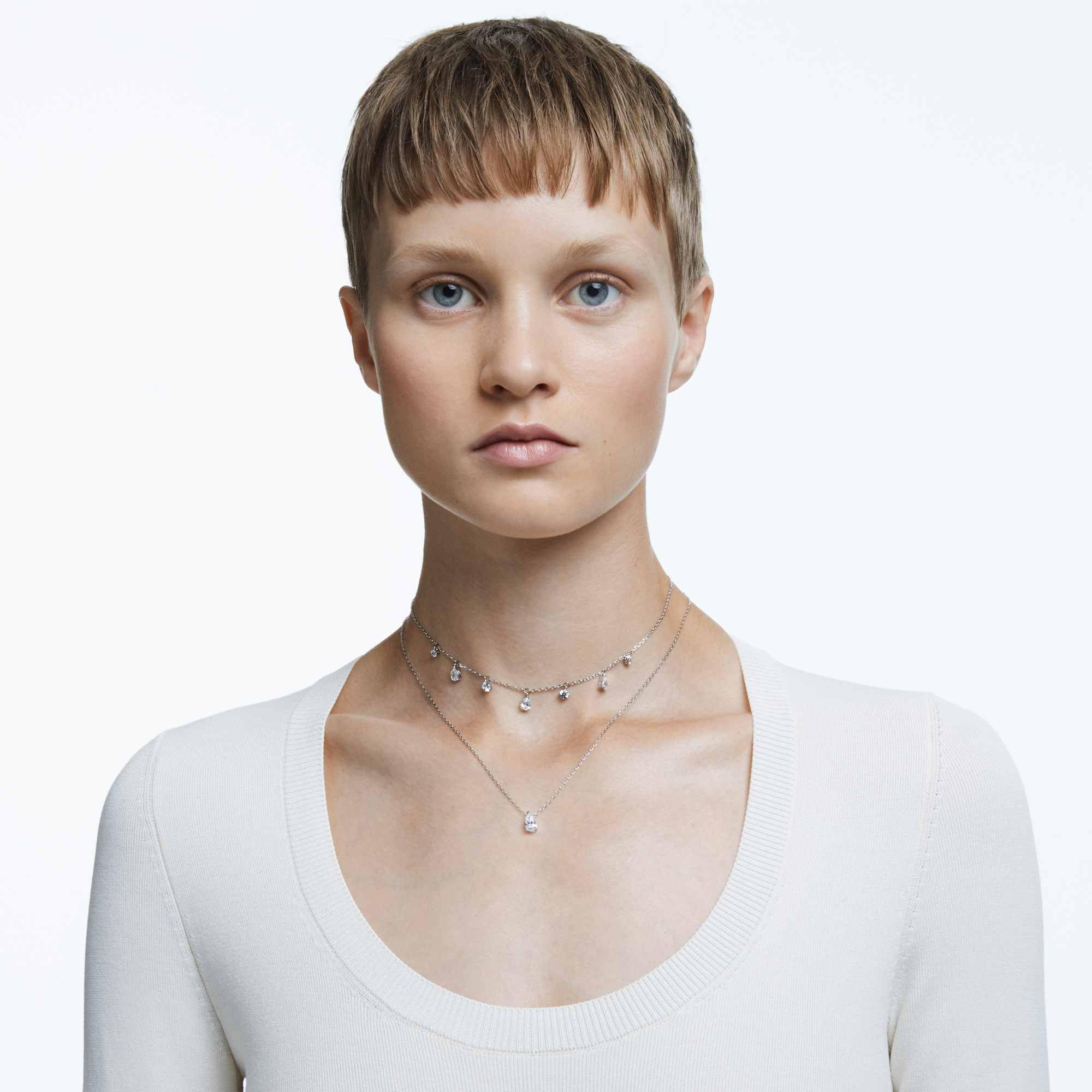 Foto 5 pulgar | Collar Swarovski Attract Con Acabado De Rodio Blanco Para Mujer - Venta Internacional.