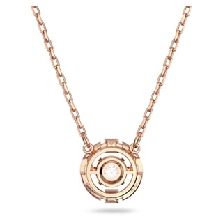 Foto 4 | Collar Swarovski Una Con Acabado En Cristal En Tono Oro Rosa - Venta Internacional.