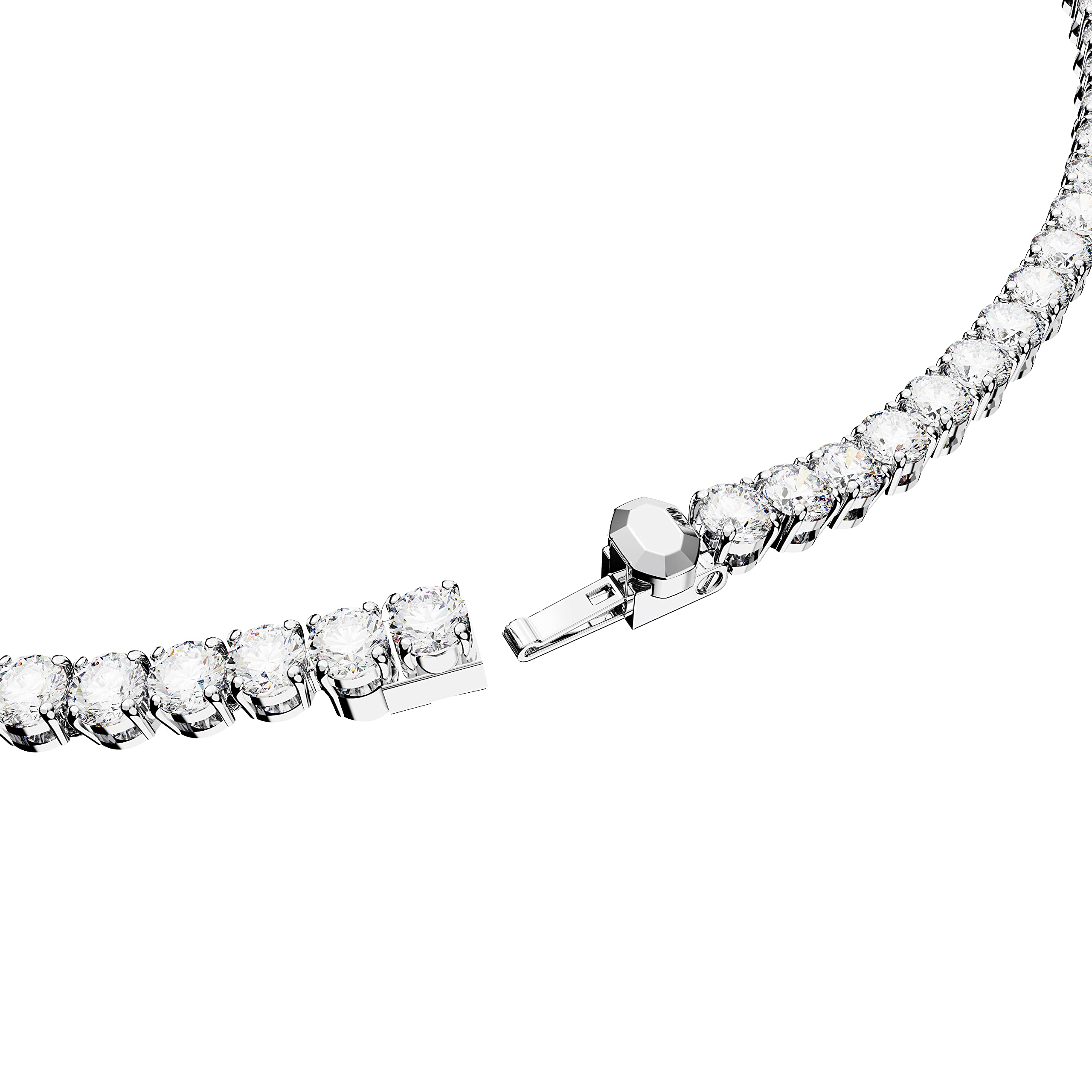 Foto 4 pulgar | Collar Swarovski Matrix Tennis Con Cristales Transparentes De Rodio - Venta Internacional.