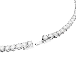 Foto 3 | Collar Swarovski Matrix Tennis Con Cristales Transparentes De Rodio - Venta Internacional.