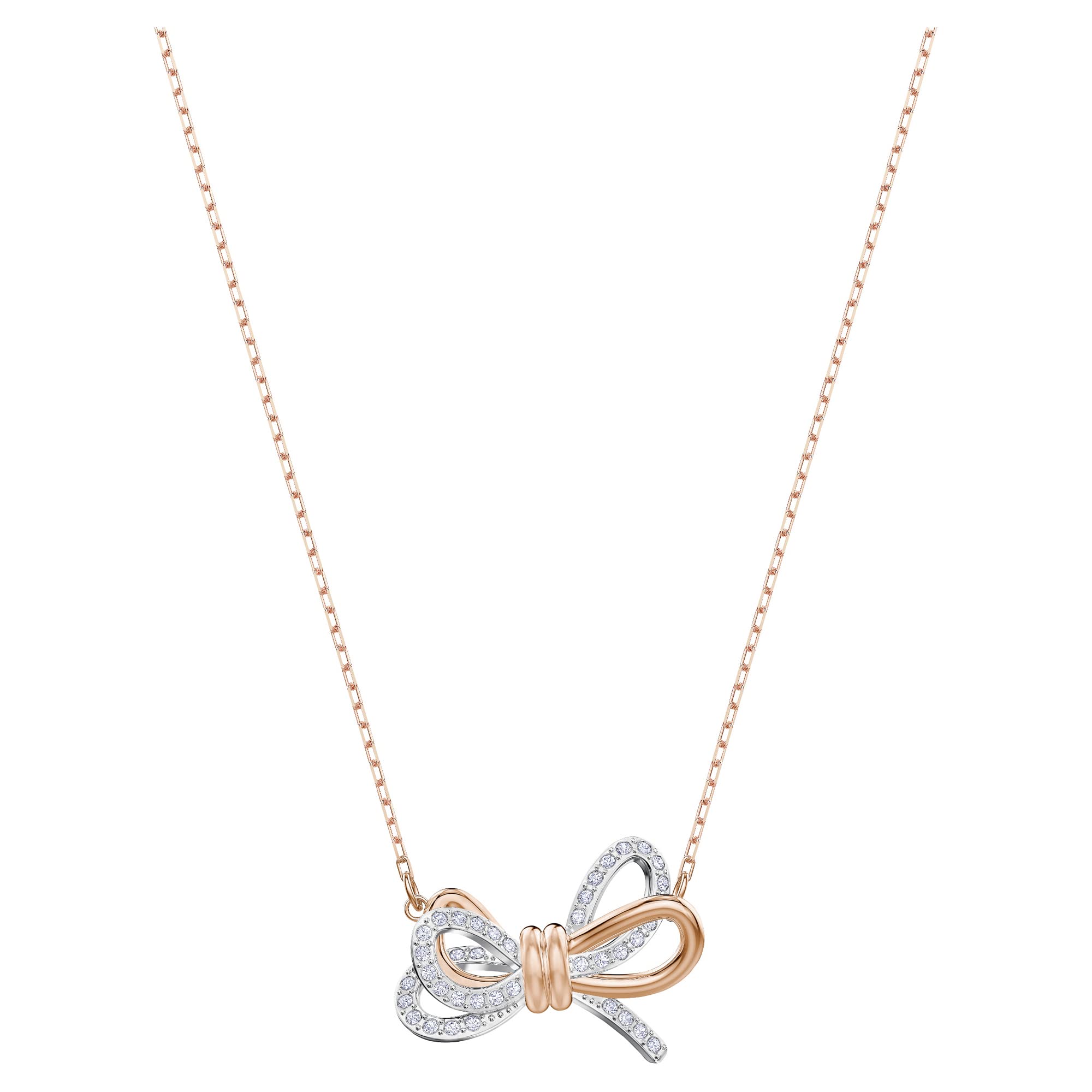 Foto 2 pulgar | Collar Swarovski Con Colgante De Lazo Para Toda La Vida Para Mujer Con Cristal Blanco - Venta Internacional.
