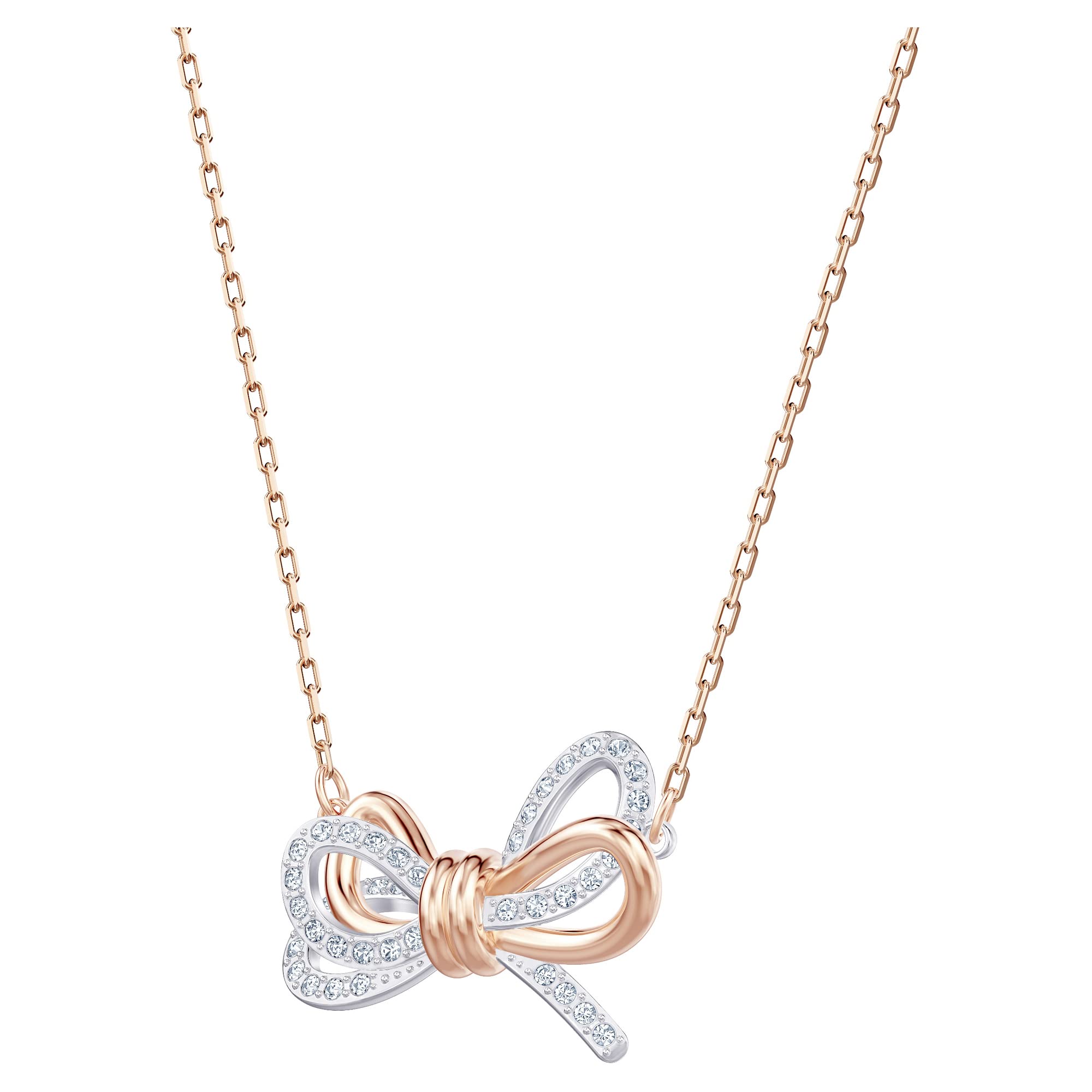 Foto 4 pulgar | Collar Swarovski Con Colgante De Lazo Para Toda La Vida Para Mujer Con Cristal Blanco - Venta Internacional.