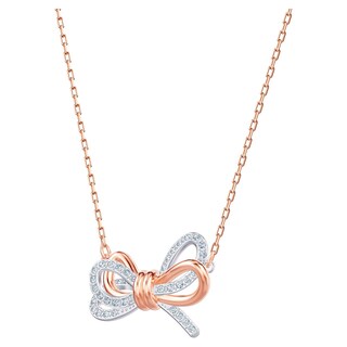 Foto 3 | Collar Swarovski Con Colgante De Lazo Para Toda La Vida Para Mujer Con Cristal Blanco - Venta Internacional.