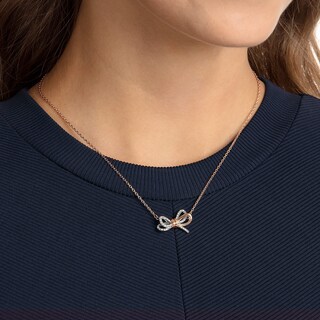 Foto 4 | Collar Swarovski Con Colgante De Lazo Para Toda La Vida Para Mujer Con Cristal Blanco - Venta Internacional.