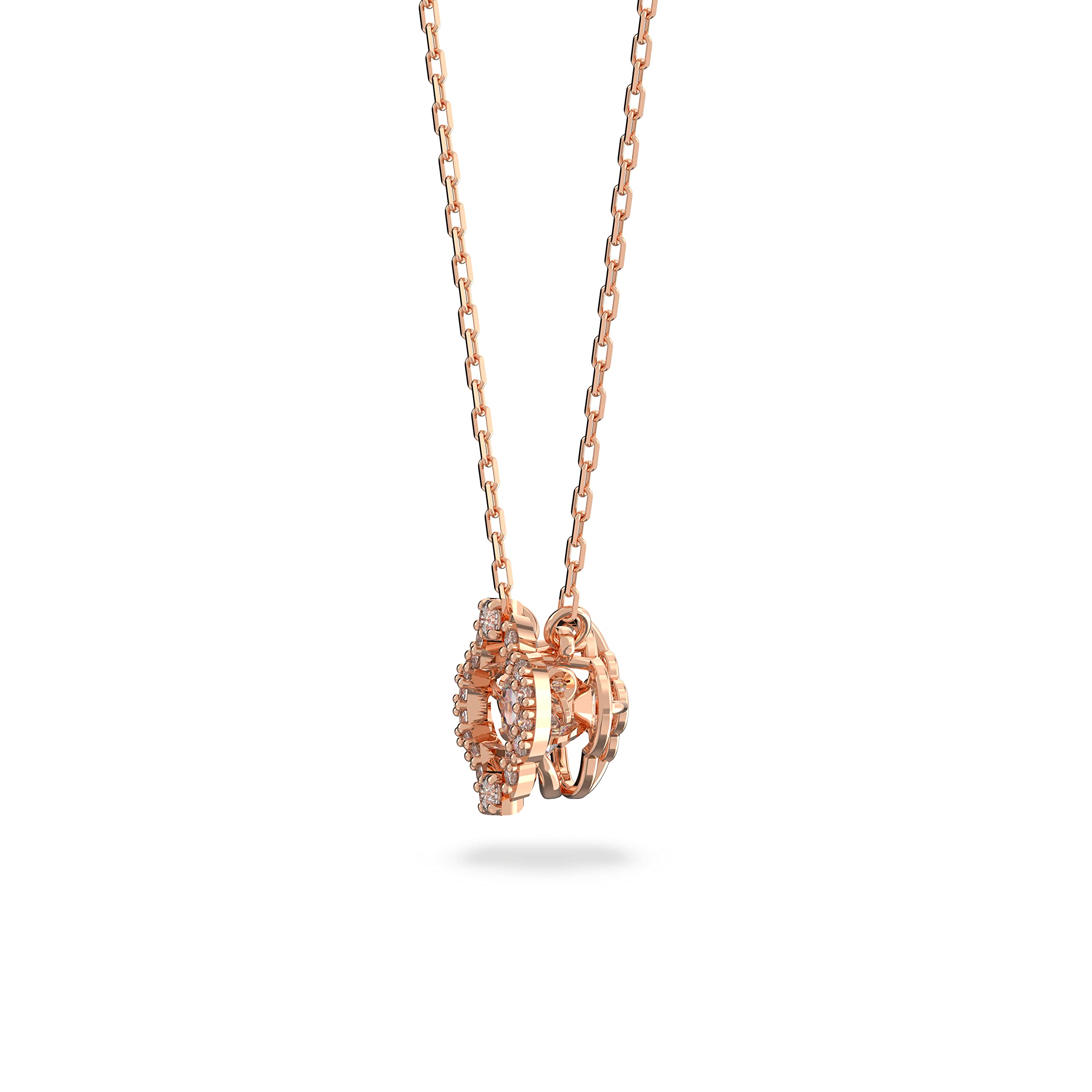 Foto 4 pulgar | Collar Swarovski Sparkling Dance Con Cristal Blanco Y Oro Rosa - Venta Internacional.
