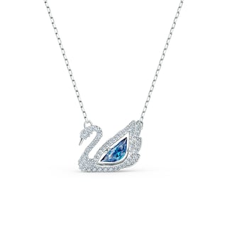 Foto 1 | Collar Con Colgante De Cisne De Swarovski Con Cristales Azules Y Blancos - Venta Internacional.