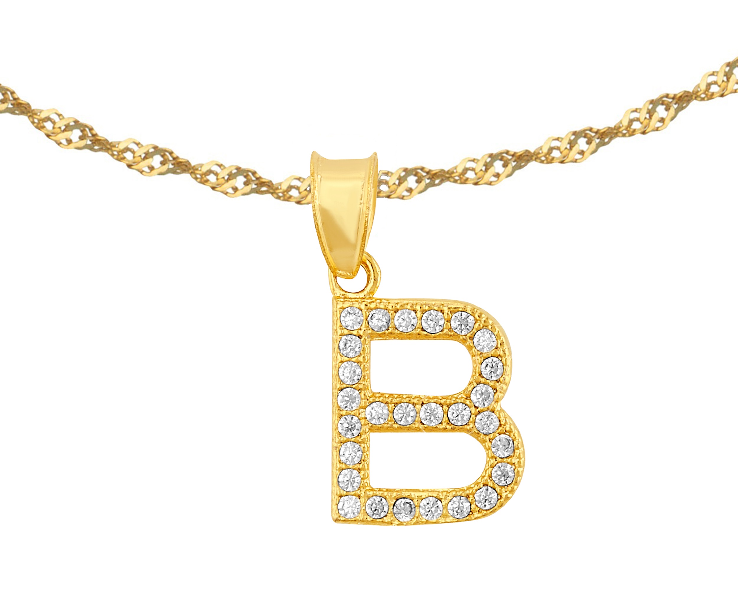 Foto 1 | Gargantilla Inicial ''b'' 45cm De Chapa De Oro 18k Ch84