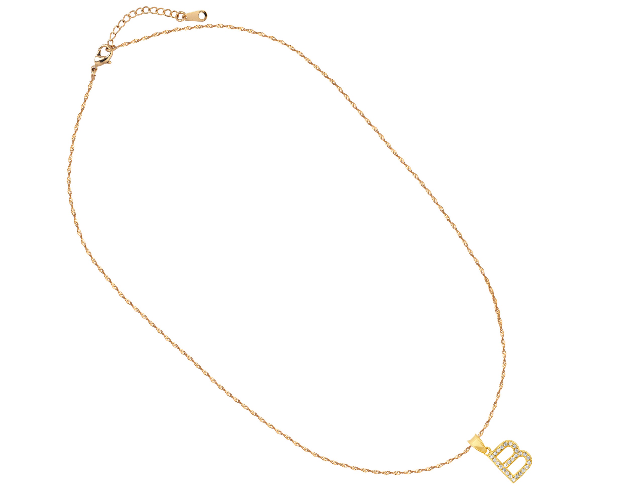 Foto 2 | Gargantilla Inicial ''b'' 45cm De Chapa De Oro 18k Ch84