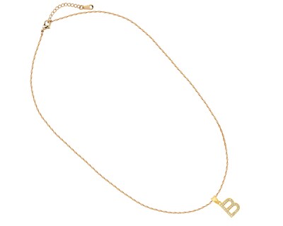 Foto 2 | Gargantilla Inicial ''b'' 45cm De Chapa De Oro 18k Ch84