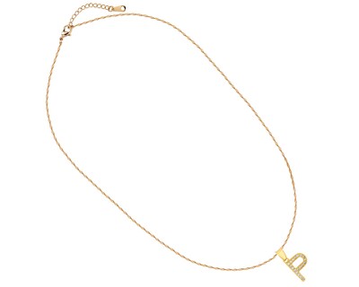 Foto 2 | Gargantilla Inicial ''p'' 45cm De Chapa De Oro 18k Ch98