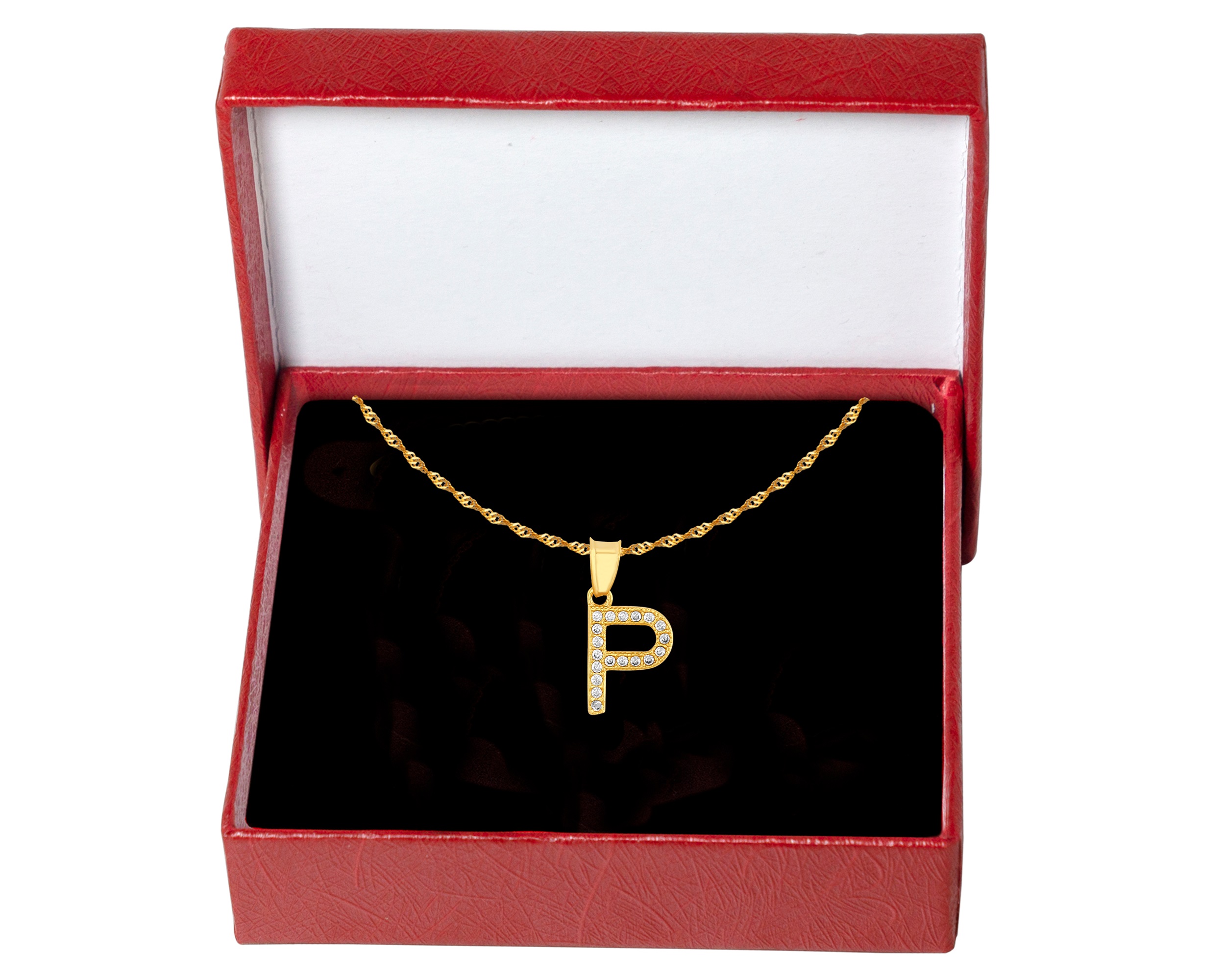 Foto 5 | Gargantilla Inicial ''p'' 45cm De Chapa De Oro 18k Ch98
