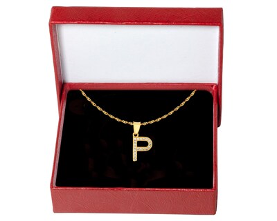 Foto 5 | Gargantilla Inicial ''p'' 45cm De Chapa De Oro 18k Ch98