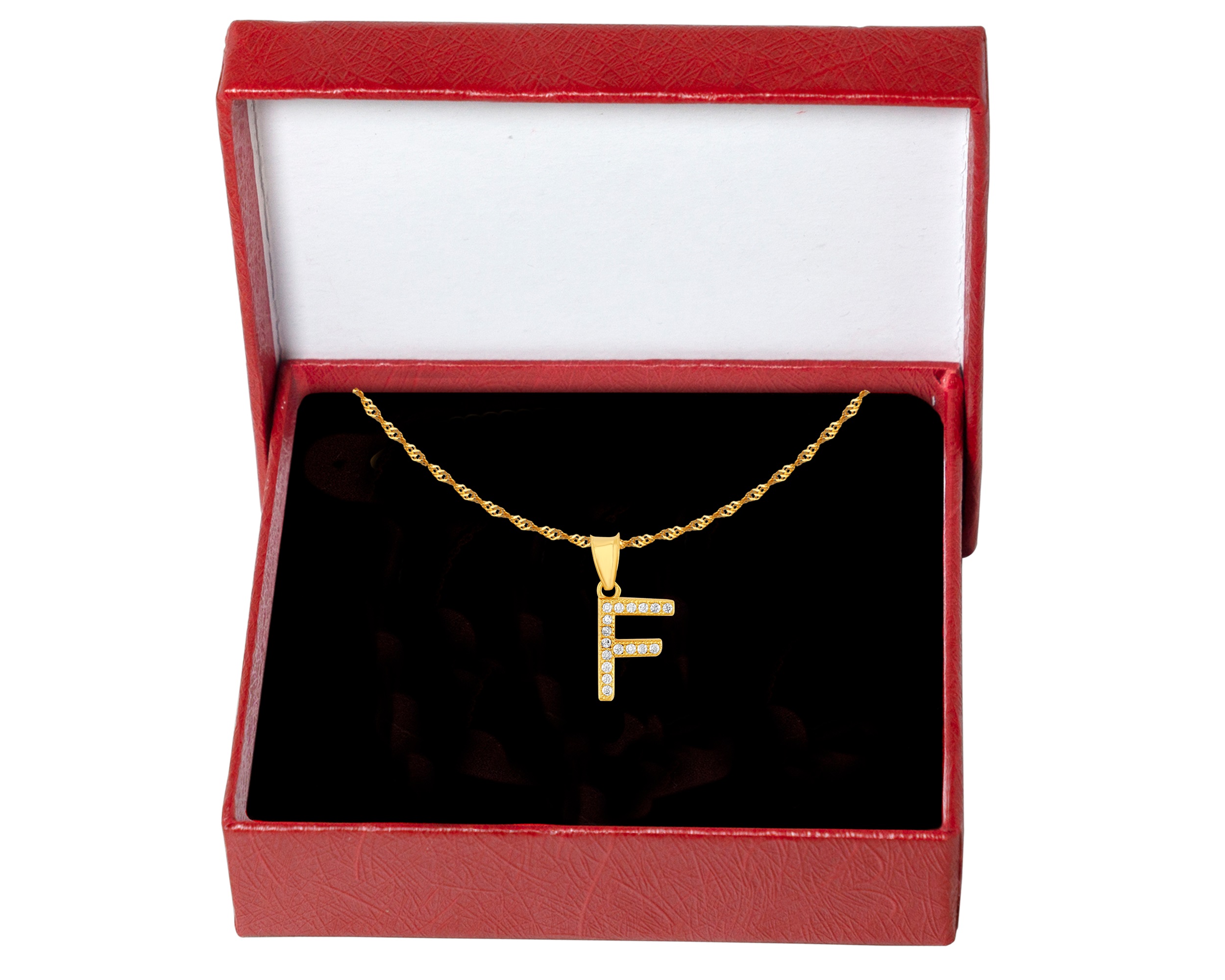 Foto 5 | Gargantilla Inicial ''f'' 45cm De Chapa De Oro 18k Ch88