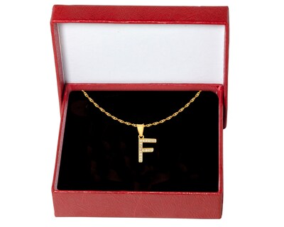 Foto 5 | Gargantilla Inicial ''f'' 45cm De Chapa De Oro 18k Ch88