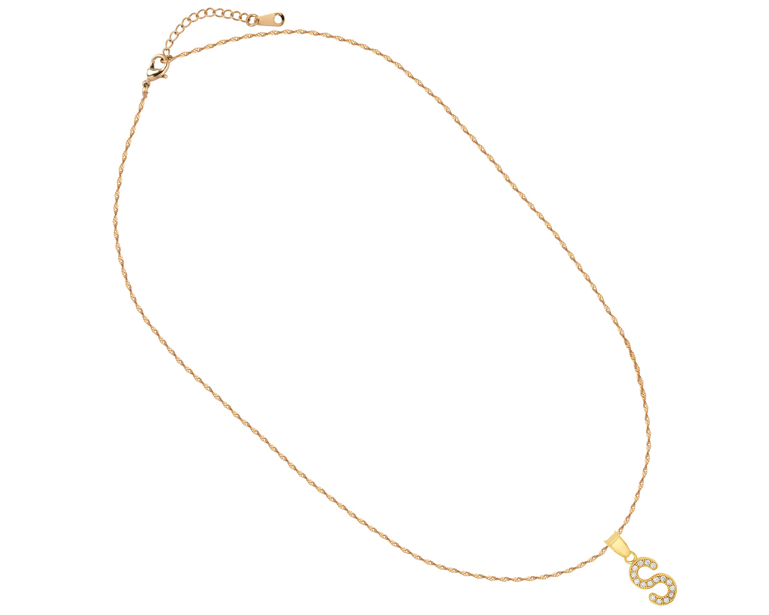 Foto 2 | Gargantilla Inicial ''s'' 45cm De Chapa De Oro 18k Ch100